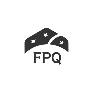 Beyaz arka planda FPQ harfi logo tasarımı. Yaratıcı modern FPQ harf logosu tasarımı. Vektör tasarımı.