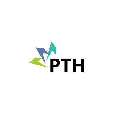 Beyaz arka planda PTH harfli logo tasarımı. Yaratıcı modern PTH harfli logo tasarımı. Vektör tasarımı.