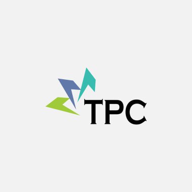 Beyaz arka planda TPC harf logosu tasarımı. Yaratıcı modern TPC harf logosu tasarımı. Vektör tasarımı.