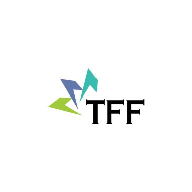 Beyaz arkaplanda TFF harf logosu tasarımı. Yaratıcı modern TFF harf logosu tasarımı. Vektör tasarımı.