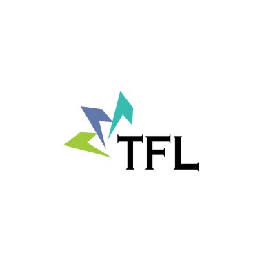 Beyaz arka planda TFL harf logosu tasarımı. Yaratıcı modern TFL harf logosu tasarımı. Vektör tasarımı.