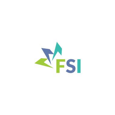 Beyaz arka planda FSI harfi logo tasarımı. Yaratıcı modern FSI harf logosu tasarımı. Vektör tasarımı.