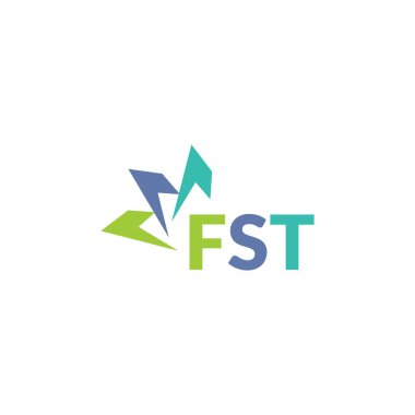 Beyaz arka planda FST harfi logo tasarımı. Yaratıcı modern FST harf logosu tasarımı. Vektör tasarımı.