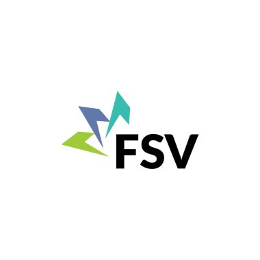 Beyaz arkaplanda FSV harf logosu tasarımı. Yaratıcı modern FSV harf logosu tasarımı. Vektör tasarımı.