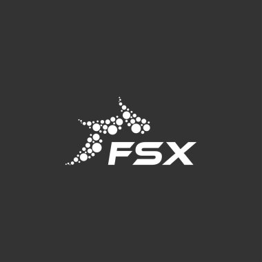 Beyaz arkaplanda FSX harfli logo tasarımı. Yaratıcı modern FSX harf logosu tasarımı. Vektör tasarımı.