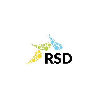 Beyaz arka planda RSD harf logosu tasarımı. Yaratıcı modern RSD harf logosu tasarımı. Vektör tasarımı.