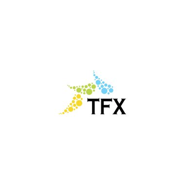 Beyaz arka planda TFX harfli logo tasarımı. Yaratıcı modern TFX harf logosu tasarımı. Vektör tasarımı.