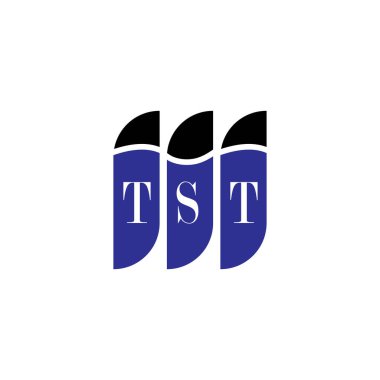 Beyaz arka planda TST harfi logo tasarımı. Yaratıcı modern TST harf logosu tasarımı. Vektör tasarımı.