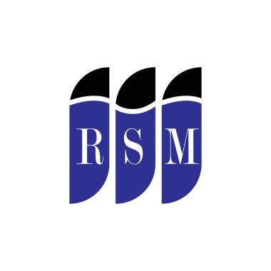 Beyaz arkaplanda RSM harf logosu tasarımı. Yaratıcı modern RSM harf logosu tasarımı. Vektör tasarımı.