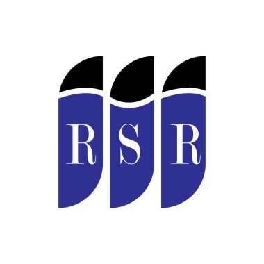 Beyaz arka planda RSR harfi logo tasarımı. Yaratıcı modern RSR harf logosu tasarımı. Vektör tasarımı.