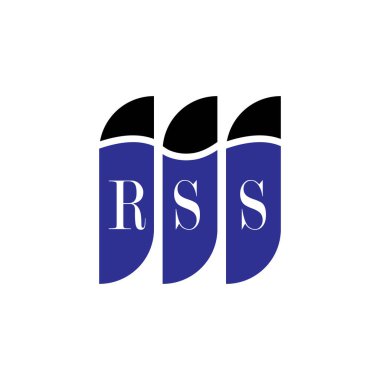 Beyaz arka planda RSS harf logosu tasarımı. Yaratıcı modern RSS harf logosu tasarımı. Vektör tasarımı.