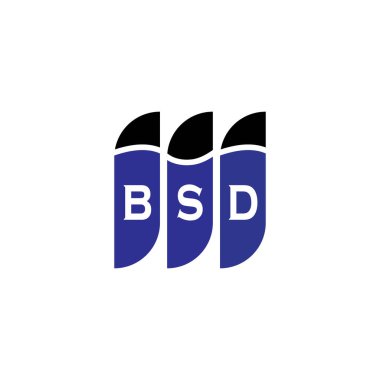 BSD letter logo design on white background. Creative  modern BSD letter logo design. Vector design. clipart