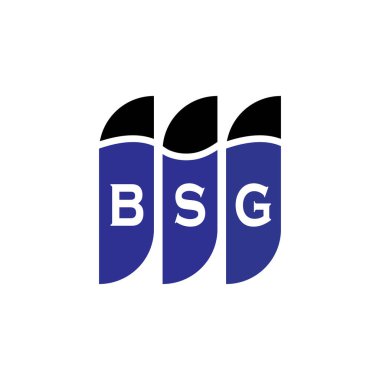 Beyaz arkaplanda BSG harf logosu tasarımı. Yaratıcı modern BSG harf logosu tasarımı. Vektör tasarımı.