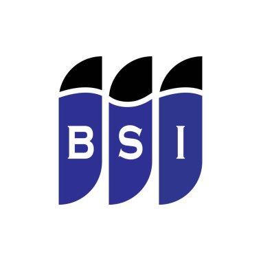Beyaz arkaplanda BSI harfi logo tasarımı. Yaratıcı modern BSI harf logosu tasarımı. Vektör tasarımı.