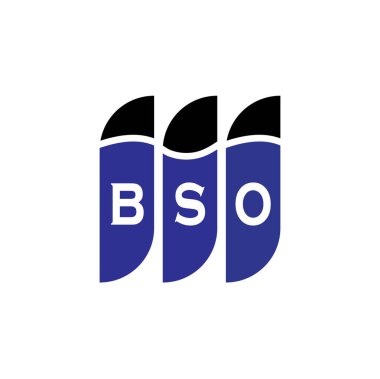 Beyaz arka planda BSO harfi logo tasarımı. Yaratıcı modern BSO harf logosu tasarımı. Vektör tasarımı.