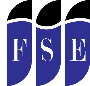 Beyaz arka planda FSE harfi logo tasarımı. Yaratıcı modern FSE harf logosu tasarımı. Vektör tasarımı.
