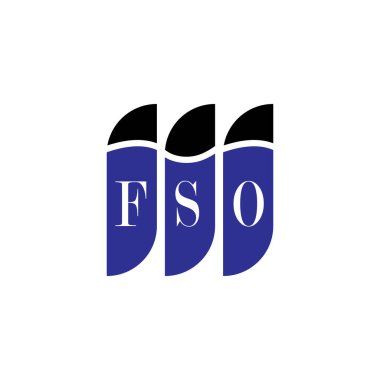 Beyaz arka planda FSO harfi logo tasarımı. Yaratıcı modern FSO harf logosu tasarımı. Vektör tasarımı.