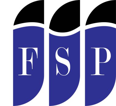 Beyaz arkaplanda FSP harf logosu tasarımı. Yaratıcı modern FSP harf logosu tasarımı. Vektör tasarımı.