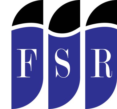 Beyaz arka planda FSR harf logosu tasarımı. Yaratıcı modern FSR harf logosu tasarımı. Vektör tasarımı.