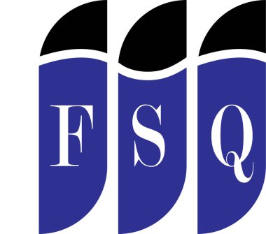Beyaz arka planda FSQ harfi logo tasarımı. Yaratıcı modern FSQ harf logosu tasarımı. Vektör tasarımı.
