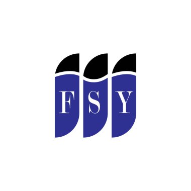 Beyaz arka planda FSY harf logosu tasarımı. Yaratıcı modern FSY harf logosu tasarımı. Vektör tasarımı.