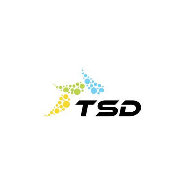 Beyaz arka planda TSD mektup logosu tasarımı. Yaratıcı modern TSD mektup logosu tasarımı. Vektör tasarımı.