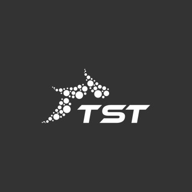 Beyaz arka planda TST harfi logo tasarımı. Yaratıcı modern TST harf logosu tasarımı. Vektör tasarımı.