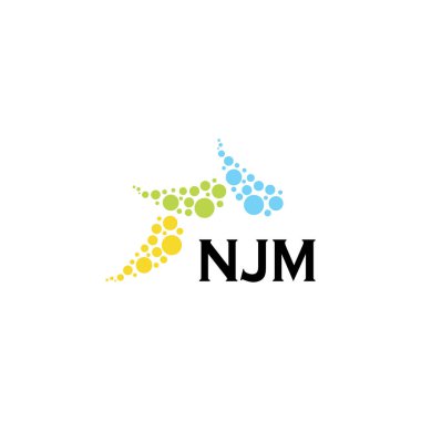 NJM letter logo design on white background. Creative  modern NJM letter logo design. Vector design.