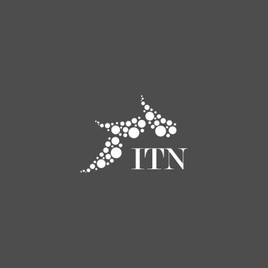 ITN harf logosu tasarımı. Yaratıcı modern ITN harf logosu tasarımı. Vektör tasarımı.