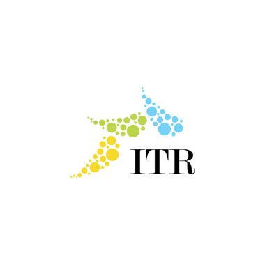 Beyaz arka planda ITR harf logosu tasarımı. Yaratıcı modern ITR harf logosu tasarımı. Vektör tasarımı.