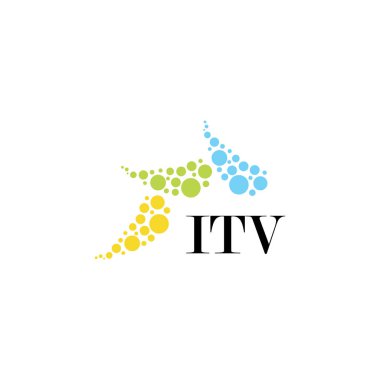Beyaz arkaplanda ITV harf logosu tasarımı. Yaratıcı modern ITV harf logosu tasarımı. Vektör tasarımı.