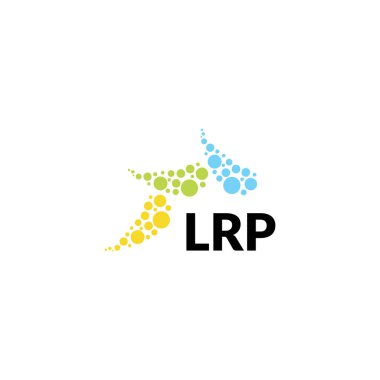 Beyaz arkaplanda LRP harf logosu tasarımı. Yaratıcı modern LRP harf logosu tasarımı. Vektör tasarımı.