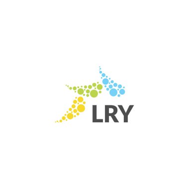 Beyaz arka planda LRY mektup logosu tasarımı. Yaratıcı modern LRY harf logosu tasarımı. Vektör tasarımı.
