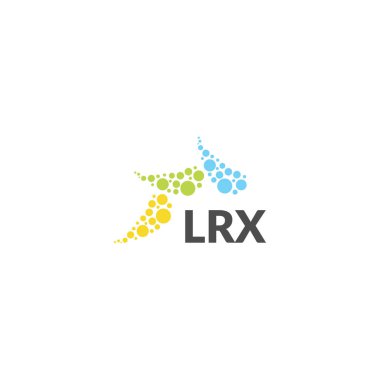 Beyaz arka planda LRX harfli logo tasarımı. Yaratıcı modern LRX harf logosu tasarımı. Vektör tasarımı.