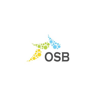 Beyaz arka planda OSB harfi logo tasarımı. Yaratıcı modern OSB harfi logo tasarımı. Vektör tasarımı.