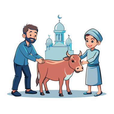 Kutsal Kurban El Adah İllüstrasyon