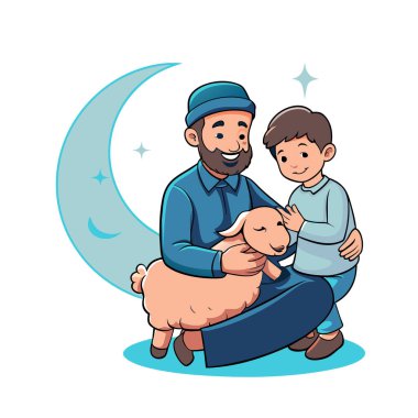 Kutsal Kurban El Adah İllüstrasyon