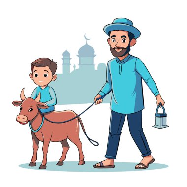 Kutsal Kurban El Adah İllüstrasyon