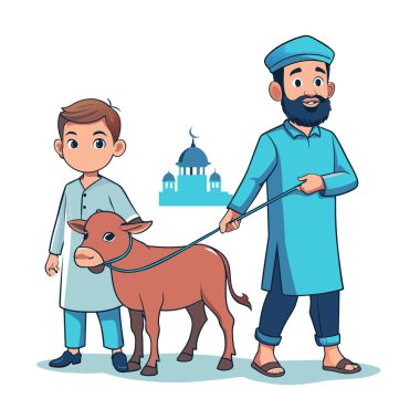 Kutsal Kurban El Adah İllüstrasyon