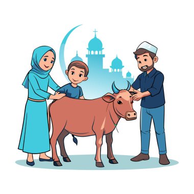 Kutsal Kurban El Adah İllüstrasyon