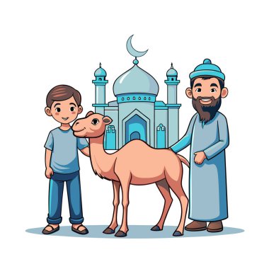 Kutsal Kurban El Adah İllüstrasyon