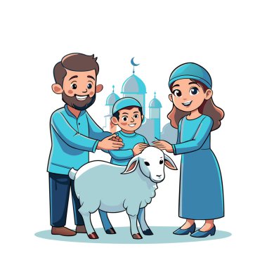 Kutsal Kurban El Adah İllüstrasyon