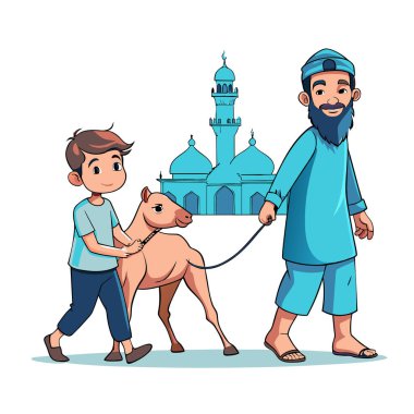 Kutsal Kurban El Adah İllüstrasyon