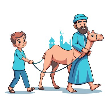 Kutsal Kurban El Adah İllüstrasyon