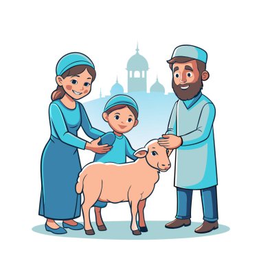 Kutsal Kurban El Adah İllüstrasyon