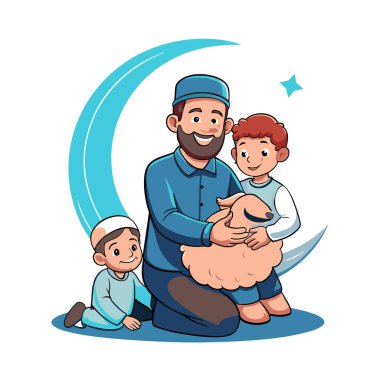 Kutsal Kurban El Adah İllüstrasyon