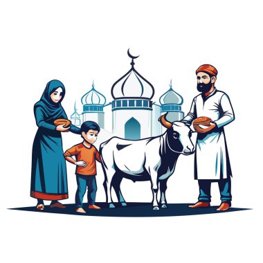 Kutsal Kurban El Adah İllüstrasyon