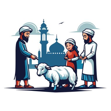 Kutsal Kurban El Adah İllüstrasyon