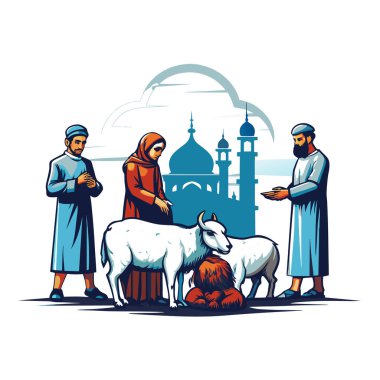 Kutsal Kurban El Adah İllüstrasyon