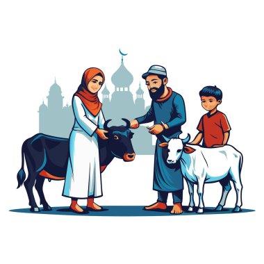 Kutsal Kurban El Adah İllüstrasyon